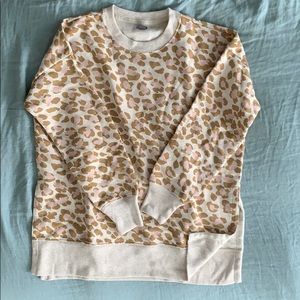 Aerie Cozy Leopard Print Pullover
